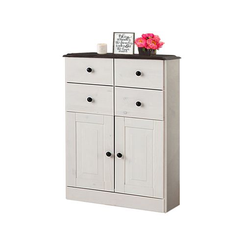 Cornelia-meuble De Salle De Bain Blanc/havane