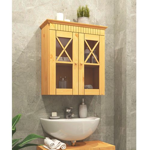 Cornelia-armoire De Toilette En Pin Marron