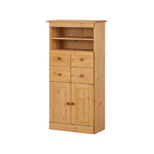 Cornelia-armoire Avec 2 Portes Et 4 Tiroirs Pin