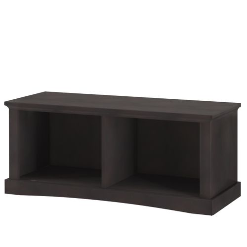 Abby-banc Avec Rangement En Pin Marron