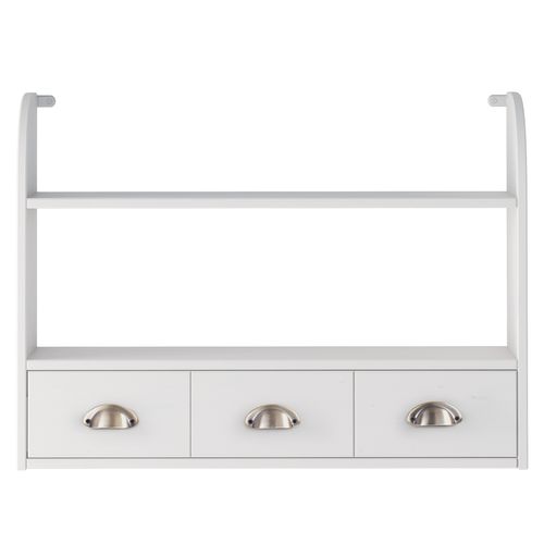 Étagère Suspendue Avec Tiroir En Blanc