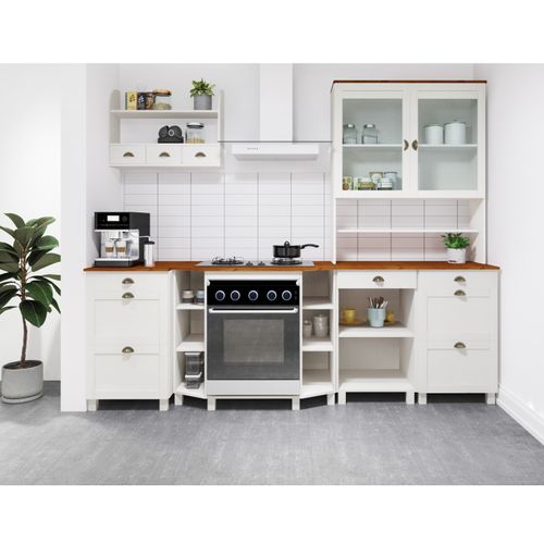 Toscana-meuble De Cuisine En Pin à Trois Tiroirs