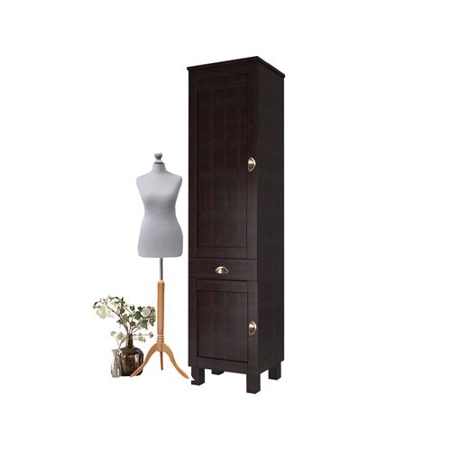 Toscana-meuble Haut Avec 2 Portes Et 1 Tiroir En Pin Marron