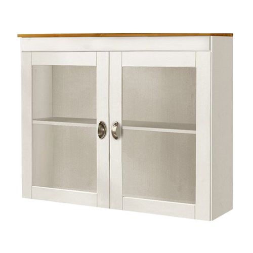 Toscana-vitrine 2 Portes En Miel Blanc