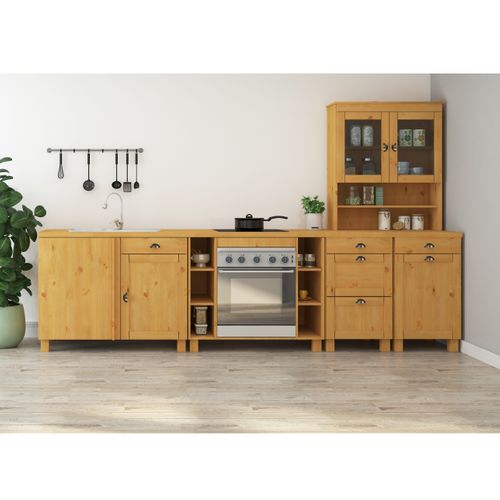 Oslo-armoire D:60 Cm Ouverte 3 Tiroirs Teintée/cire