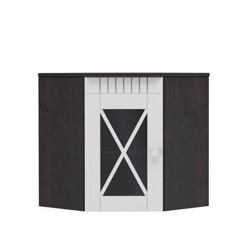 Cornelia-armoire Murale D'angle En Pin Brun