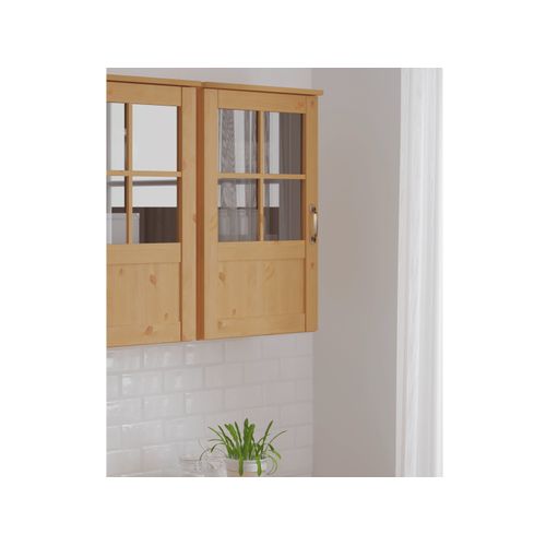 Alby-vitrine Murale Avec Une Porte En Pin Couleur Bois Naturel