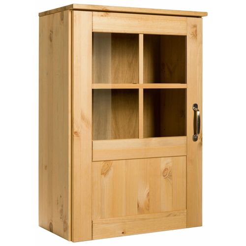 Alby-vitrine Murale Avec Une Porte En Pin Couleur Bois Naturel