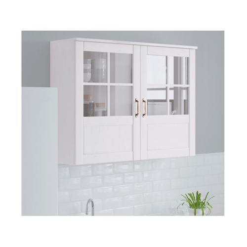 Alby-vitrine Murale En Bois De Pin Blanc