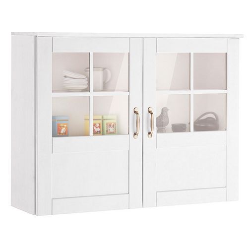 Alby-vitrine Murale En Bois De Pin Blanc