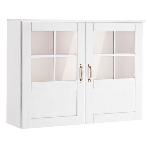 Alby-vitrine Murale En Bois De Pin Blanc