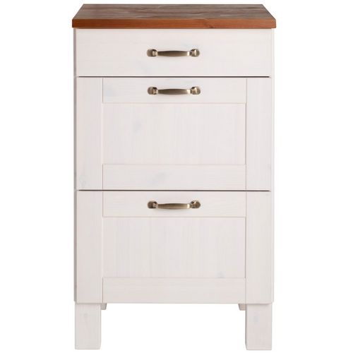 Alby-meuble 3 Tiroirs Blanc/miel 85x50cm