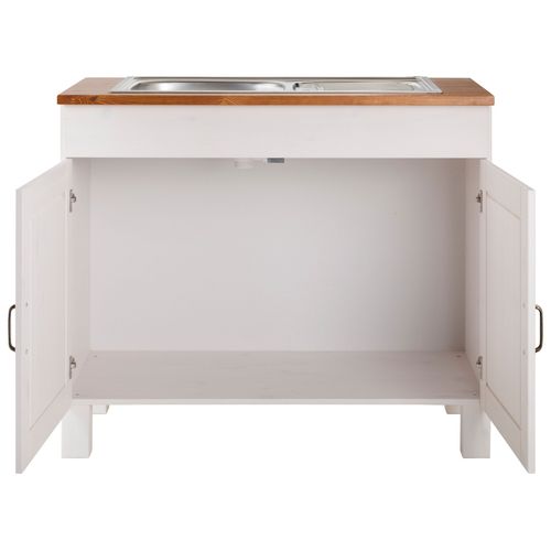 Alby-meuble Sous-évier Blanc/miel