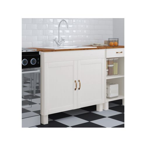 Alby-meuble Sous-évier Blanc/miel