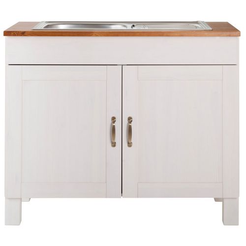 Alby-meuble Sous-évier Blanc/miel