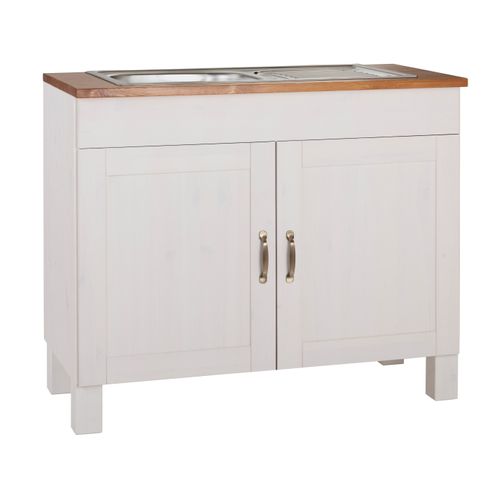 Alby-meuble Sous-évier Blanc/miel