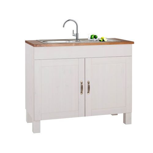 Alby-meuble Sous-évier Blanc/miel