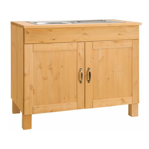 Alby-meuble Sous-évier 60 Cm 2 Portes Teinté/ciré