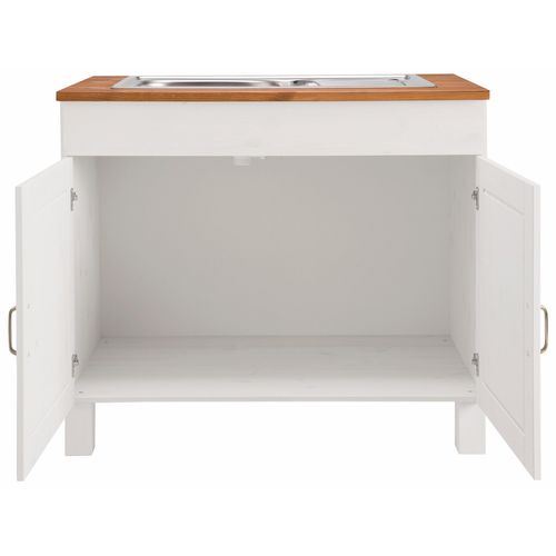 Alby-meuble Sous-vasque 60 Cm 2 Portes Blanc/miel