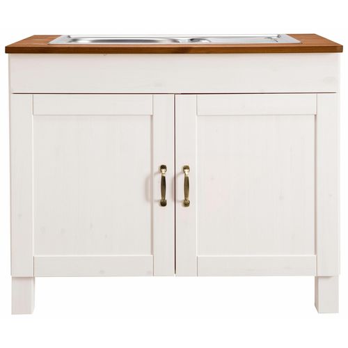 Alby-meuble Sous-vasque 60 Cm 2 Portes Blanc/miel