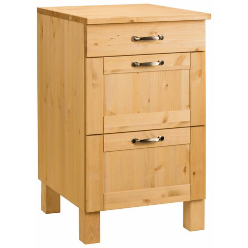 Alby-armoire 60 Cm 3 Tiroirs Teintée/cirée