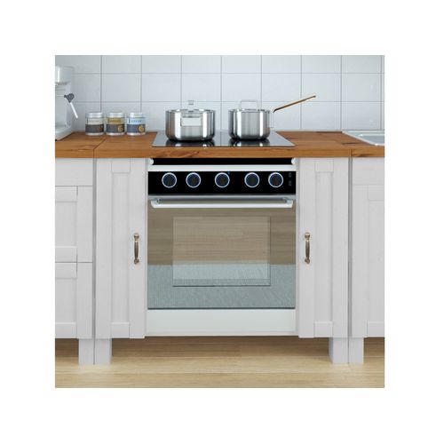 Alby-meuble De Four 60 Cm 2 Portes Blanc/miel