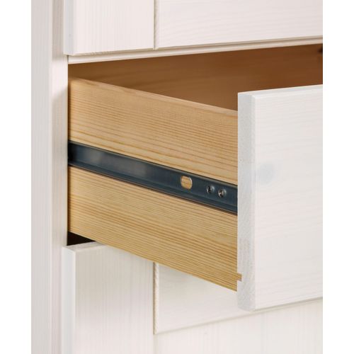 Alby- Buffet de cuisine 2 Portes 60 Cm De Haut Blanc/miel