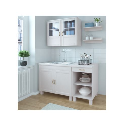 Ensemble De Cuisine 5 Pièces En Pin Blanc