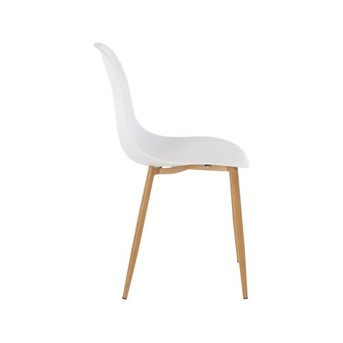 Miller - Lot De 4 Chaises De Salle à Manger En Plastique Blanc