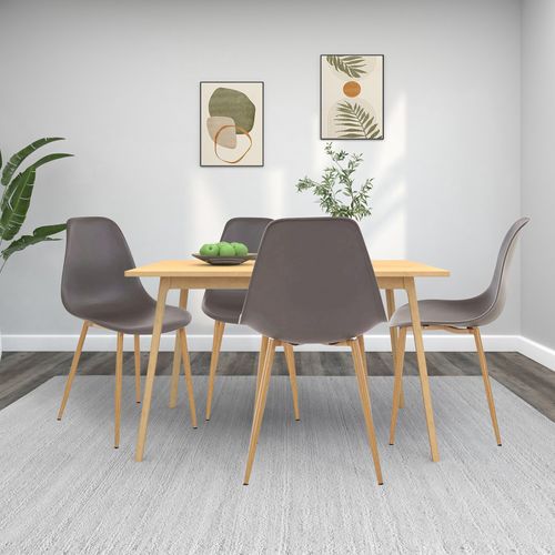 Miller - Chaise 4 Pack En Plastique Anthracite / Chêne