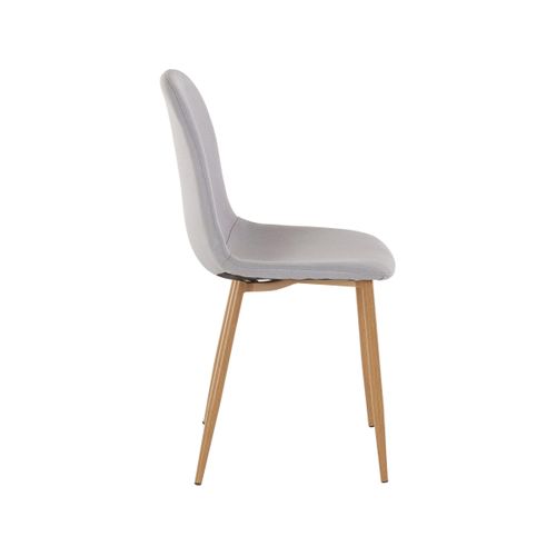 Miller - Lot De 4 Chaises De Salle à Manger En Plastique Gris Clair