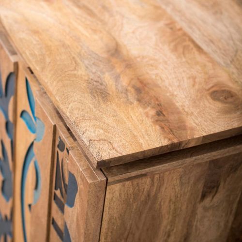 Layer-buffet 4 Portes En Bois De Manguier
