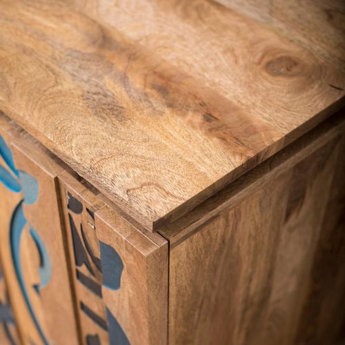 Layer-buffet 4 Portes En Bois De Manguier