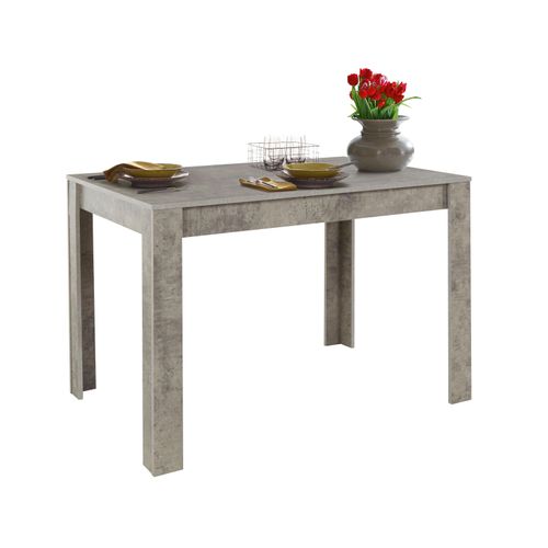 Lynn - Table à Manger En Effet Béton 6 Personnes L120