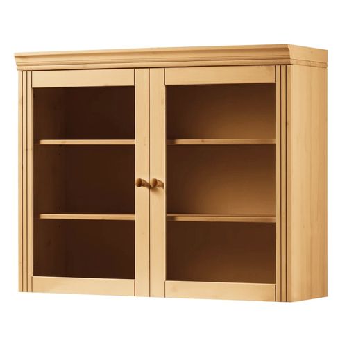 Anita-armoire Murale Avec 2 Portes Vitrées En Pin Marron