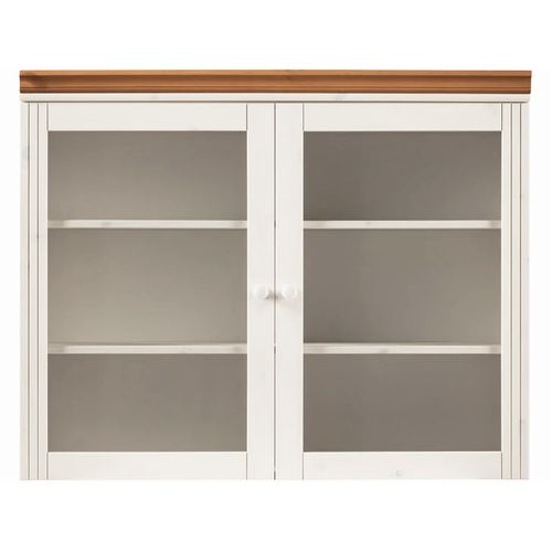 Anita-armoire Murale Avec 2 Portes Vitrées En Pin Miel