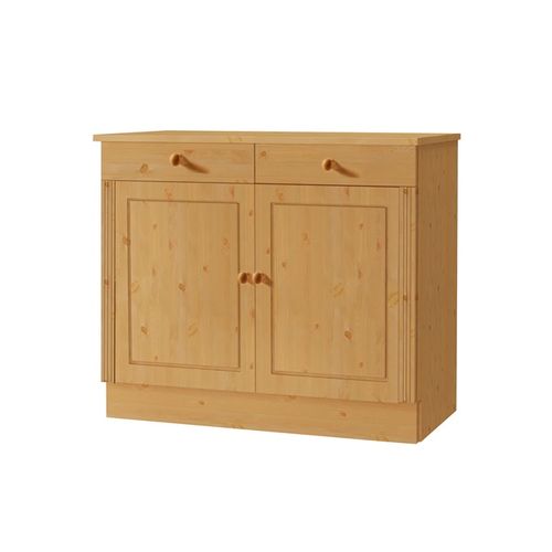 Anita-armoire Avec 2 Portes 2 Tiroir En Pin Marron