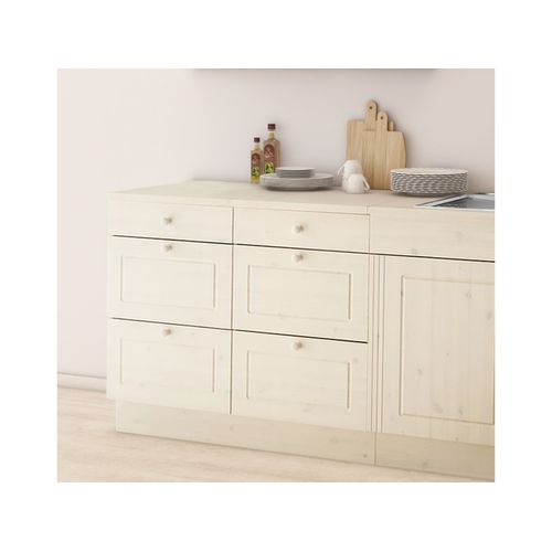Anita-armoire Avec 4+ 2 Tiroir En Pin Blanc