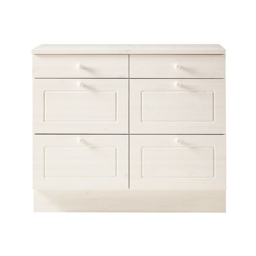 Anita-armoire Avec 4+ 2 Tiroir En Pin Blanc