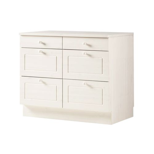 Anita-armoire Avec 4+ 2 Tiroir En Pin Blanc
