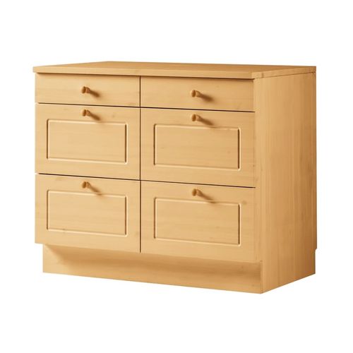 Anita-armoire Avec 4+ 2 Tiroir En Pin Marron