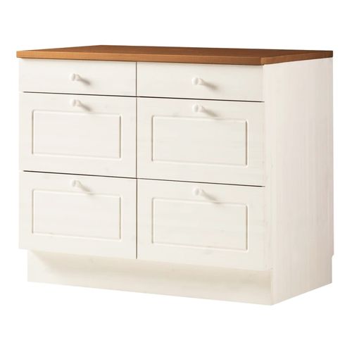 Anita-meuble 4+2 Tiroirs Blanc/miel