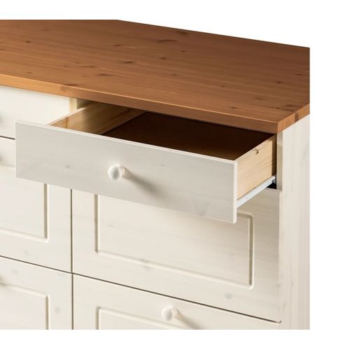 Anita-meuble 4+2 Tiroirs Blanc/miel