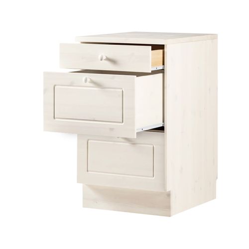 Anita-armoire Avec 2+ 1 Tiroir En Pin Blanc
