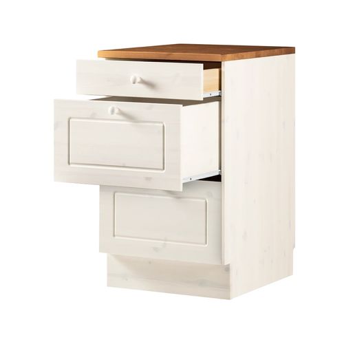 Anita-armoire Avec 2+ 1 Tiroir En Pin Blanc