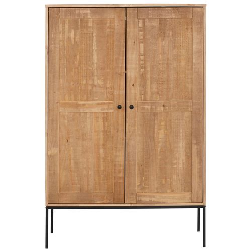 Freya-vitrine 2 Portes 140 Cm Nature / Noir