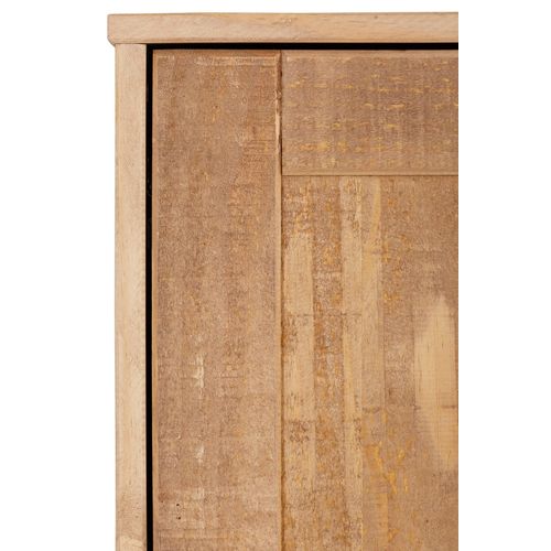 Freya-vitrine 2 Portes 140 Cm Nature / Noir