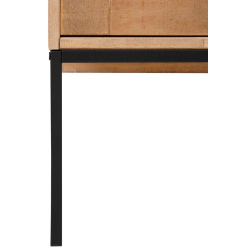 Freya-vitrine 2 Portes 140 Cm Nature / Noir