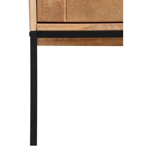 Freya-buffet à 2 Portes Et 1 Porte Vitrée, Coloris Nature/noir