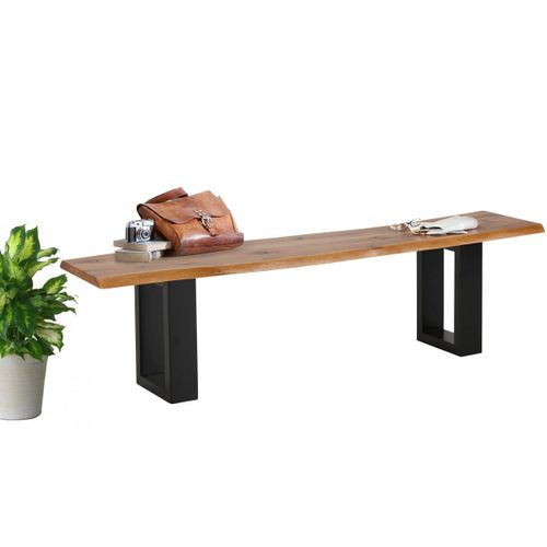 Micala-banc 180x38x45 Cm Aspect Chêne Noir